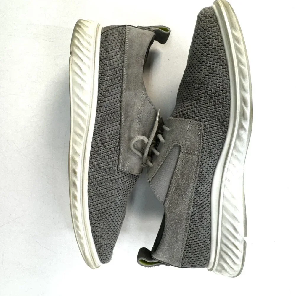 Ecco Mens EU44 US 10-10.5 St. 1 Hybrid Lite Gray Mesh Summer Derby Oxford Shoes